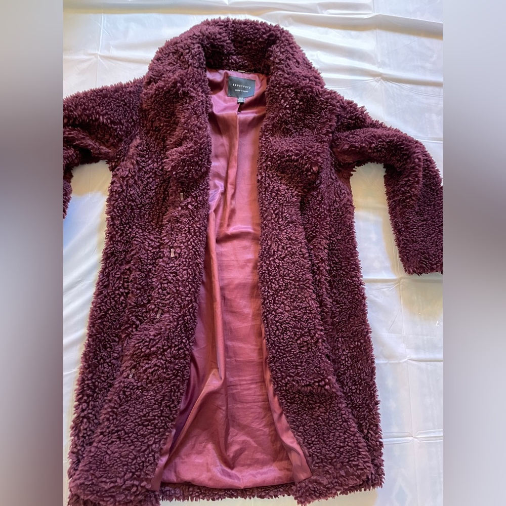 Sanctuary Deep Burgundy Teddy Jacket